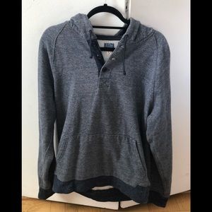J Crew Denim/Fleece classic hoodie